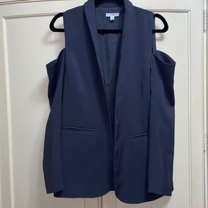 Halston cold shoulder blazer S